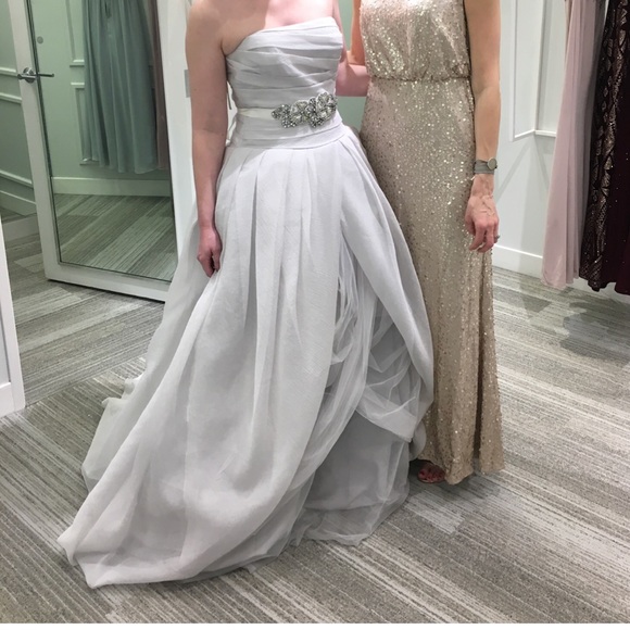 vera wang silver dress